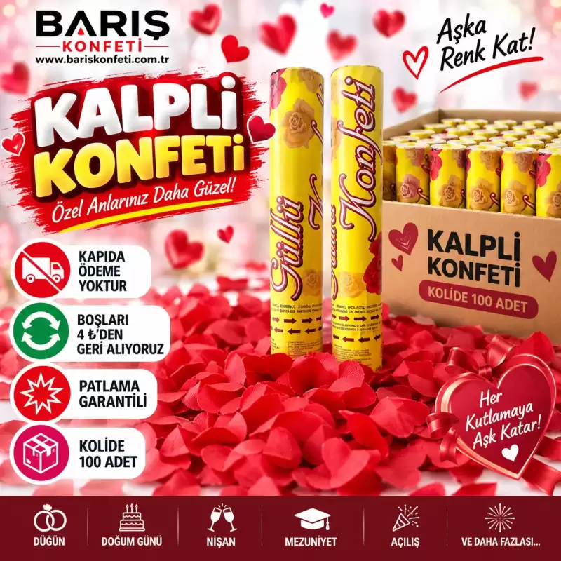 Kalpli Konfeti – Düğün, Nişan ve Özel Günler İçin